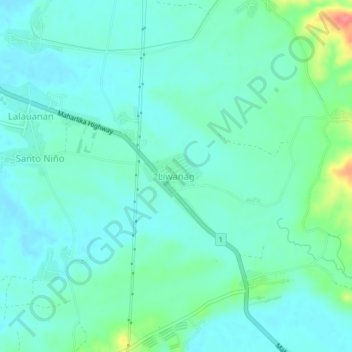 Mapa topográfico Liwanag, altitude, relevo