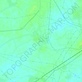 Mapa topográfico AGAS, altitude, relevo