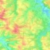 Mapa topográfico Pontouat, altitude, relevo