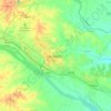 Mapa topográfico Durgapur, altitude, relevo