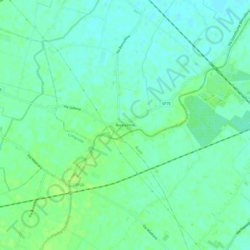 Mapa topográfico Boncellino, altitude, relevo