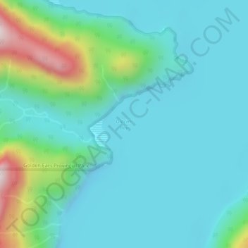 Mapa topográfico Glacier Bay, altitude, relevo