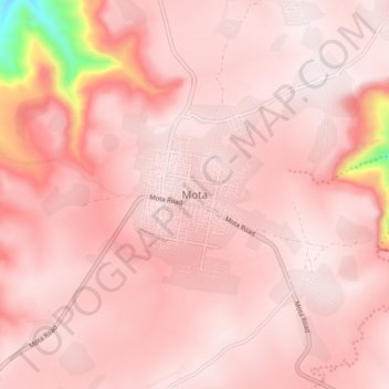 Mapa topográfico Mota, altitude, relevo