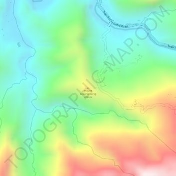 Mapa topográfico Mount Balungabing, altitude, relevo
