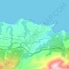 Mapa topográfico Cadavéu, altitude, relevo