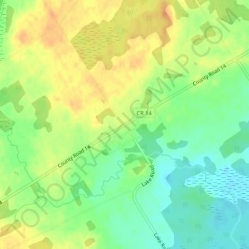 Mapa topográfico Enterprise, altitude, relevo