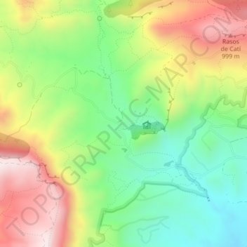 Mapa topográfico El Rincón Bello, altitude, relevo