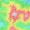 Mapa topográfico Pic de Gérentos / Pic du Mont-Ceint, altitude, relevo