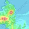 Mapa topográfico Lenga, altitude, relevo