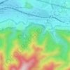 Mapa topográfico Roc de la Croix, altitude, relevo