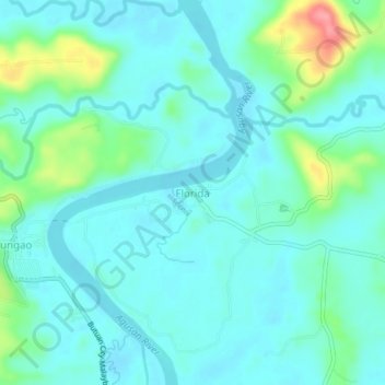 Mapa topográfico Florida, altitude, relevo