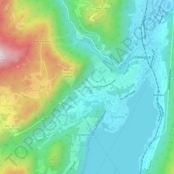 Mapa topográfico Cireggio, altitude, relevo