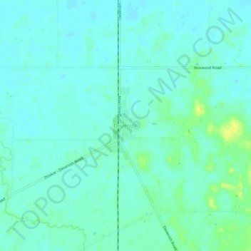 Mapa topográfico Devenish, altitude, relevo