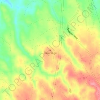 Mapa topográfico Pakuranga, altitude, relevo