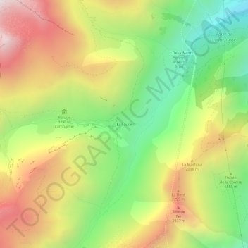 Mapa topográfico La Sauce, altitude, relevo
