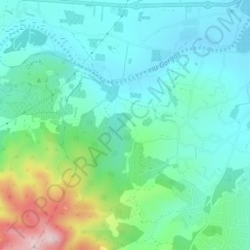 Mapa topográfico Tarraula, altitude, relevo