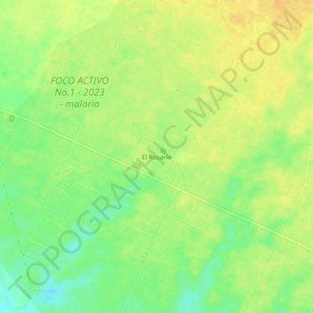 Mapa topográfico El Rosario, altitude, relevo