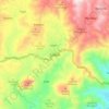 Mapa topográfico Tulakan, altitude, relevo