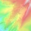 Mapa topográfico Paramo La Rusia, altitude, relevo