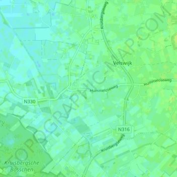 Mapa topográfico Wittebrink, altitude, relevo