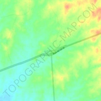 Mapa topográfico La Gloria, altitude, relevo