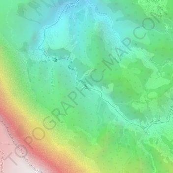 Mapa topográfico Trois Roches, altitude, relevo