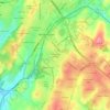 Mapa topográfico Washington Heights, altitude, relevo