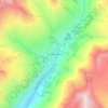 Mapa topográfico La Ville des Glaciers, altitude, relevo