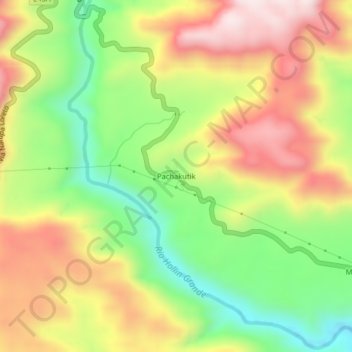 Mapa topográfico Pachakutik, altitude, relevo