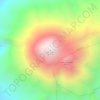 Mapa topográfico Tajumulco, altitude, relevo