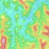 Mapa topográfico Perobas, altitude, relevo