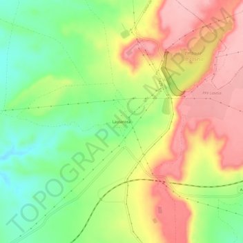 Mapa topográfico Lastanosa, altitude, relevo