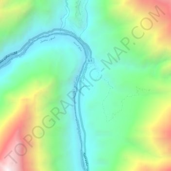 Mapa topográfico Sassi, altitude, relevo