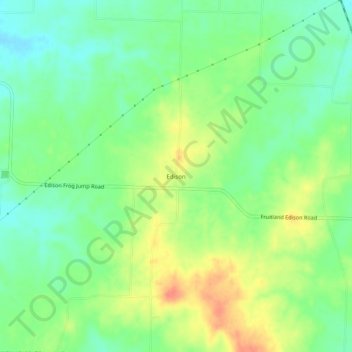Mapa topográfico Edison, altitude, relevo