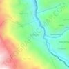 Mapa topográfico Collahuasi, altitude, relevo