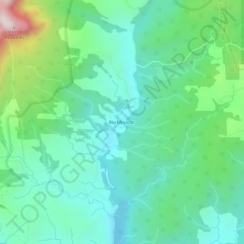 Mapa topográfico Rio Minador, altitude, relevo