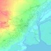 Mapa topográfico Gandhidham, altitude, relevo