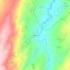 Mapa topográfico Sapateira, altitude, relevo