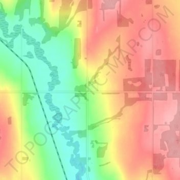 Mapa topográfico Montney, altitude, relevo
