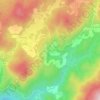 Mapa topográfico Gualdariccio, altitude, relevo