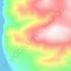 Mapa topográfico Challenger Mountains, altitude, relevo