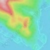 Mapa topográfico Mont Sourire, altitude, relevo
