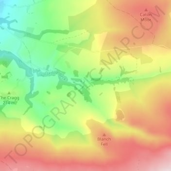 Mapa topográfico Littledale, altitude, relevo