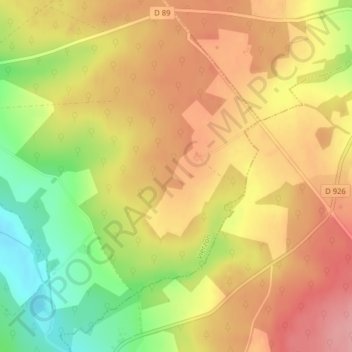 Mapa topográfico La Tremblasse, altitude, relevo