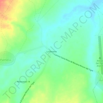 Mapa topográfico La Portera, altitude, relevo