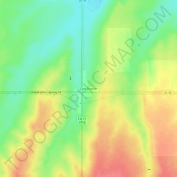 Mapa topográfico Last Chance, altitude, relevo