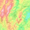 Mapa topográfico 盘州市, altitude, relevo