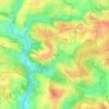 Mapa topográfico La Verrerie, altitude, relevo