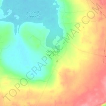 Mapa topográfico Chapadão de Ferro, altitude, relevo