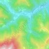 Mapa topográfico Calderara, altitude, relevo